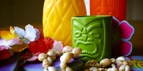 Luau Tiki decor for a luau or Hawaiian-themed party