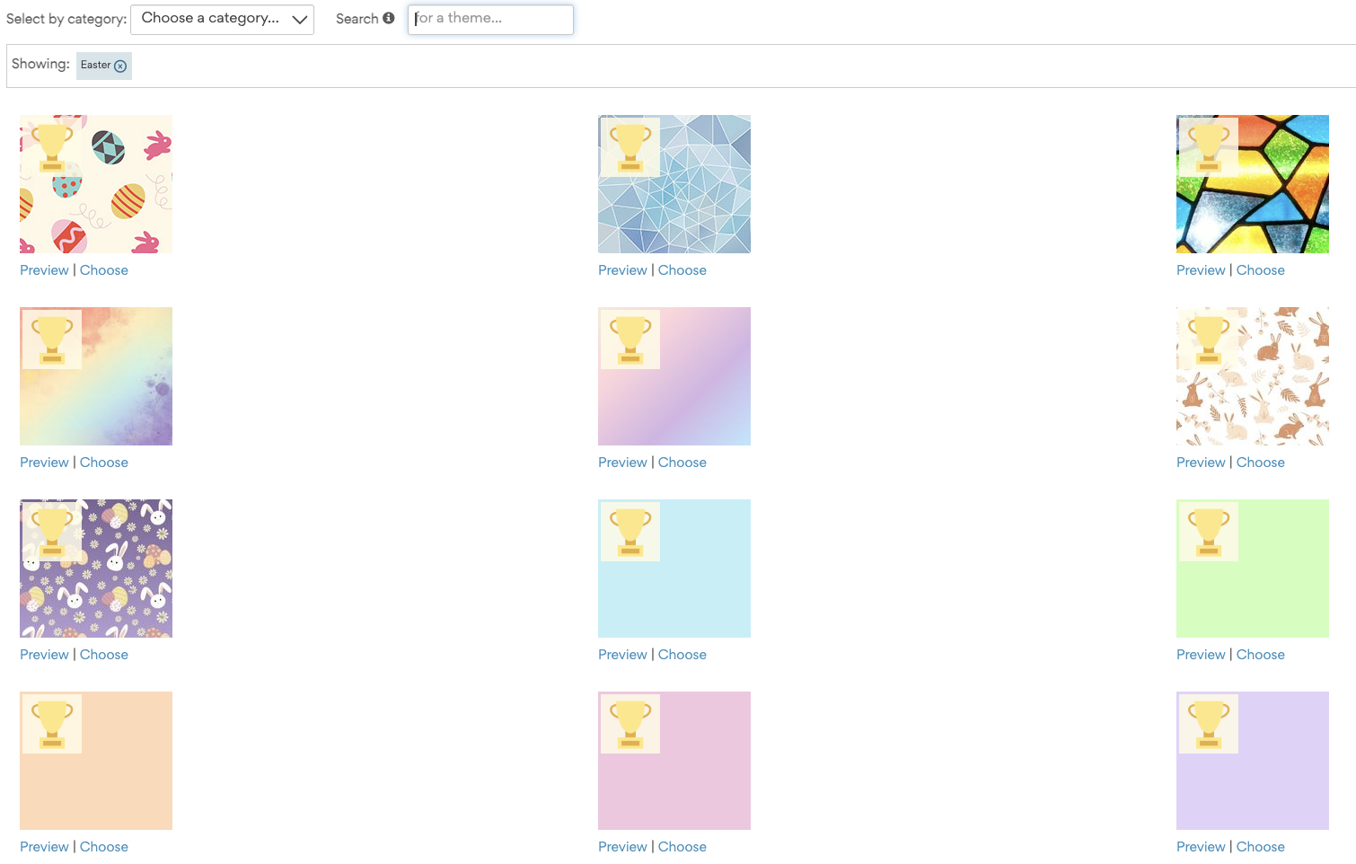 Select the School/Classroom category