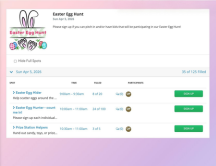 Easter Egg Hunt Planning - image of colorful Easter eggs in a field