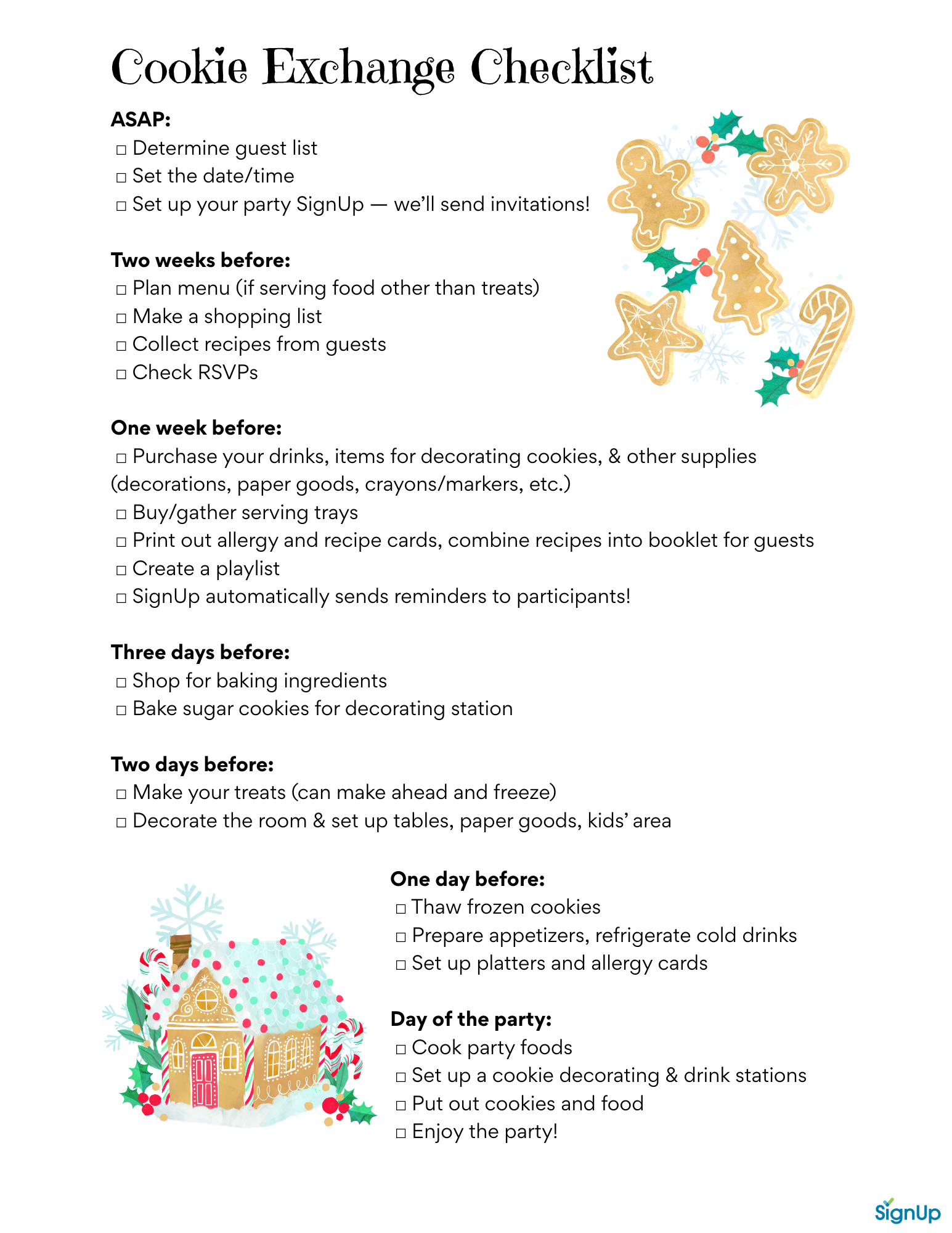 Party Planning Checklist