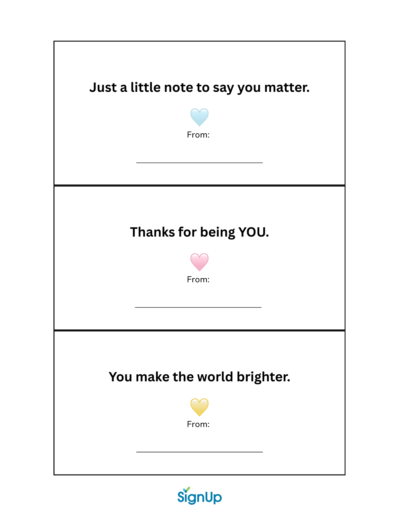 clean, minimal printable spread the luv notes