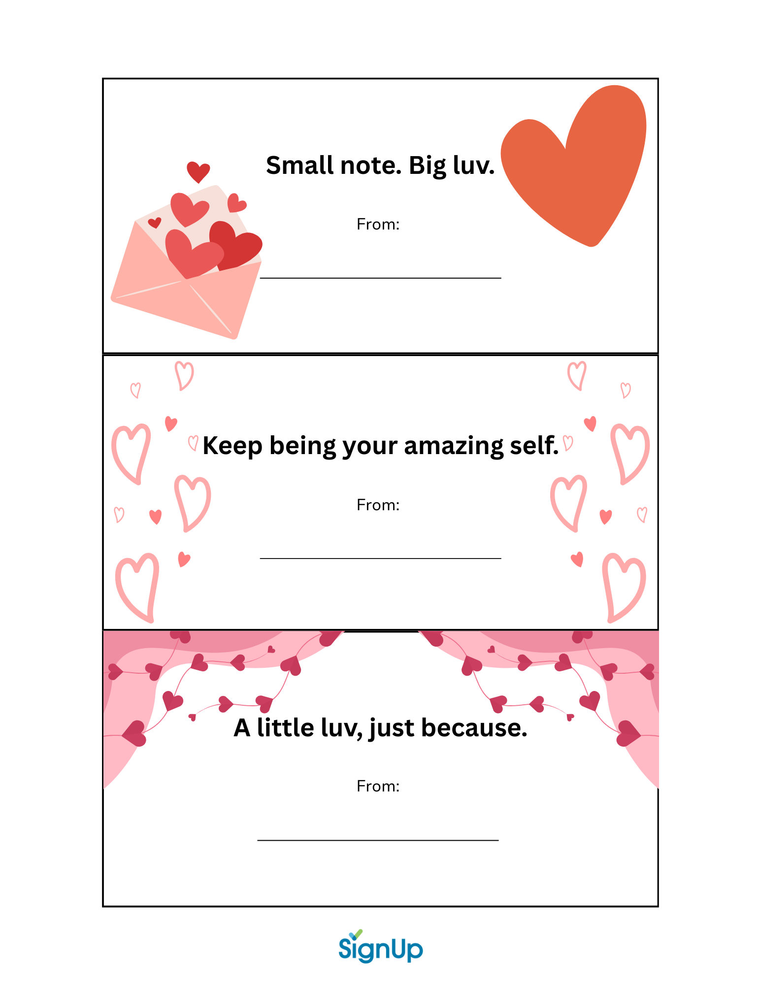 Printable Spread the Luv cards page 2